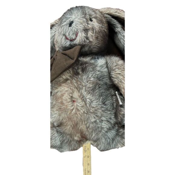 Vintage Ms. Noah Bunny Rabbit Hare Plush Brown Gray Rare Floppy Ears Nostalgia - Picture 8 of 9